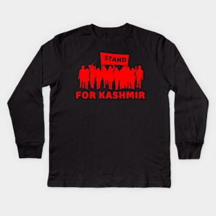 Stand For Kashmir And Fight For Its Freedom And Human Rights Kids Long Sleeve T-Shirt